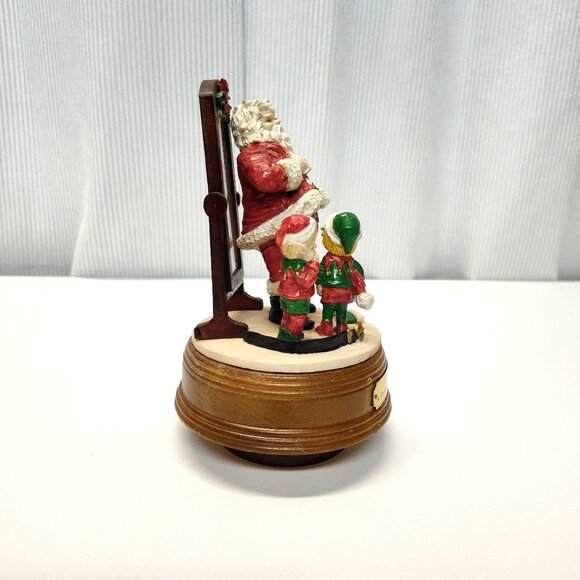 House Of Lloyd "A Tight Fit" Santa Collectible Wind-Up Music Deck The Halls 1991 - Picture 5 of 13